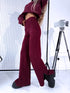 Knitted Set "SMOOTH LINES E5388" - BORDEAUX