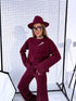Knitted Set "SMOOTH LINES E5388" - BORDEAUX