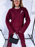 Knitted Set "SMOOTH LINES E5388" - BORDEAUX