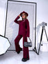 Knitted Set "SMOOTH LINES E5388" - BORDEAUX