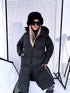 "COYOTE FC7633" long coat - BLACK