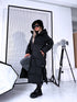 "COYOTE FC7633" long coat - BLACK