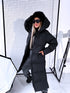 "COYOTE FC7633" long coat - BLACK