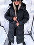 "COYOTE FC7633" long coat - BLACK