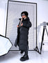 "COYOTE FC7633" long coat - BLACK