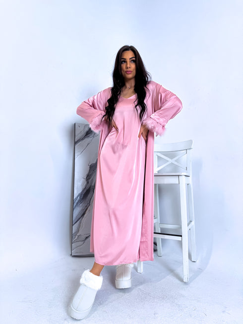 2in1 nakts komplekts "NIGHT QUEEN" - veci rozā