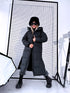 "COYOTE FC7633" long coat - BLACK
