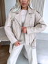 "POISON" Faux leather jacket CV2169-5 - BEIGE