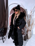 "BARNEY FC7618" long coat - BLACK