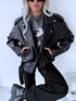"POISON" Faux leather jacket CV2169-1 - BLACK
