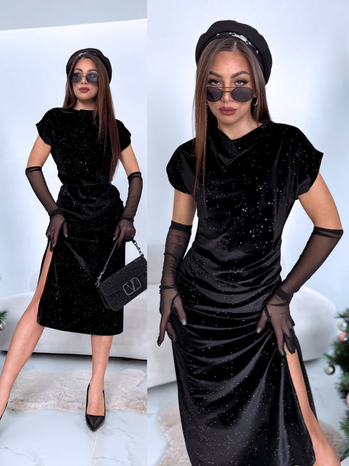 Kleita "VELVET STARS A18823" - melna