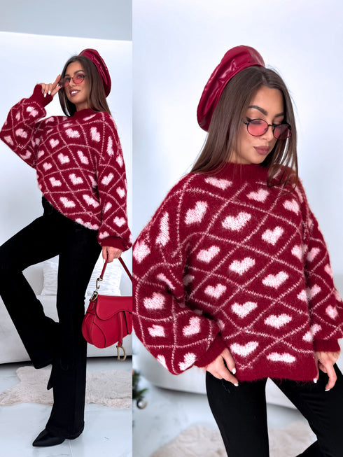 Džemperis "HOLIDAY HUG" 33975 - BORDO