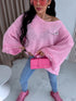 MOHAIR sweater "FRANCE 41356" - soft pink