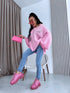 MOHAIR sweater "FRANCE 41356" - soft pink