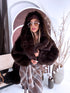 "FURORA PH6710" faux fur jacket - CHOCO PRE-ORDER