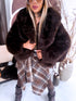 "FURORA PH6710" faux fur jacket - CHOCO PRE-ORDER