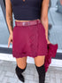 "NEXT LEVEL" shorts 21446 + belt - BURGUNDY