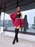 "NEXT LEVEL" shorts 21446 + belt - BURGUNDY