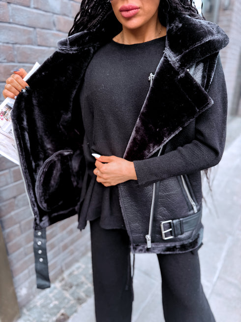 ELYNDI aviatoriaus tipo liemenė - juoda