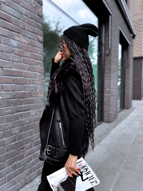 ELYNDI aviatoriaus tipo liemenė - juoda