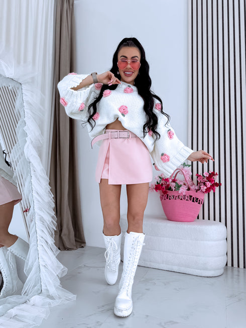 Šortsvārki "SOPHIA CLASSIC" W50072 + josta - MAIGI ROZĀ