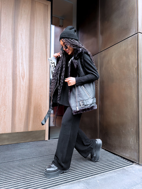 ELYNDI aviatoriaus tipo liemenė - juoda