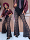 "LUX JACKPOT P8086" lace pants - black