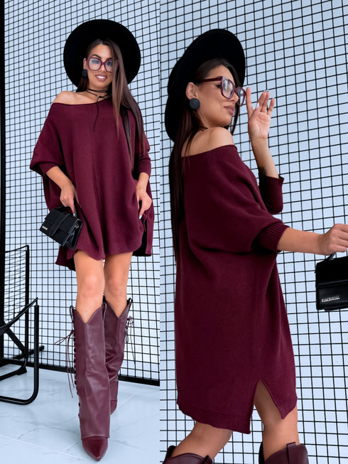 ELYNDI lielizmēra džemperis "TULIP 37744" - bordo PRE-ORDER