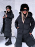 "COYOTE FC7633" long coat - BLACK