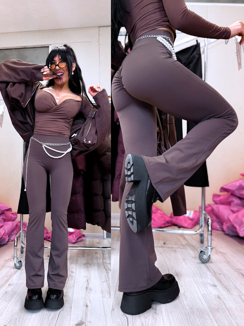 "SPEAK UP LM88168" legingi ar paplatinātiem galiem - choco