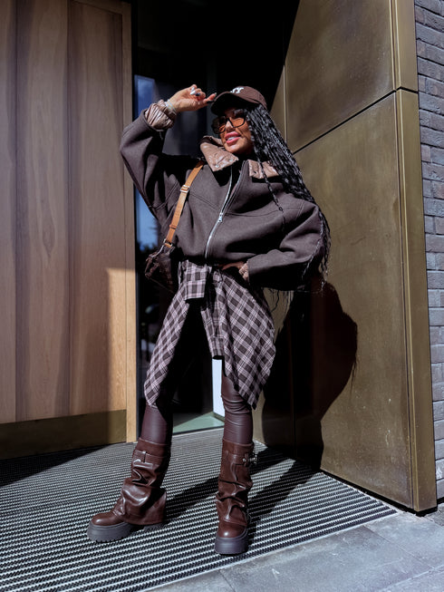 Jacket "ORDER 9085" - chocolate with cappuccino