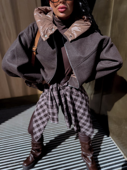 Jacket "ORDER 9085" - chocolate with cappuccino