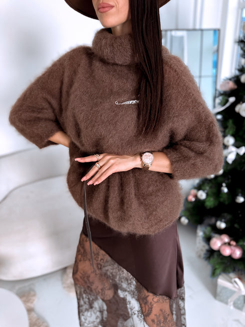 "MOHAIR" adīts džemperis - CHOCO