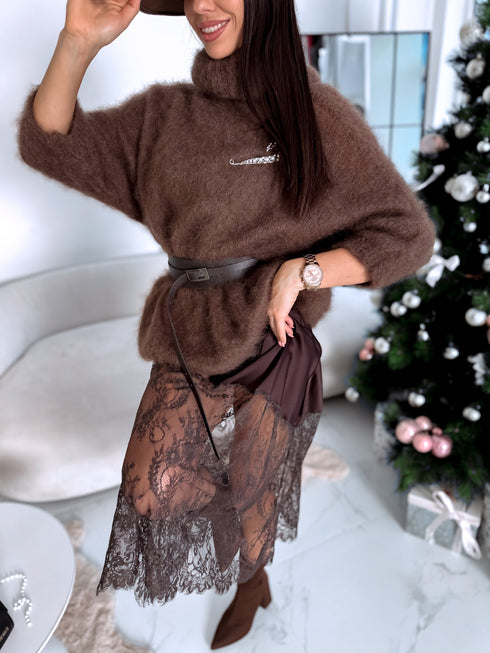 "MOHAIR" adīts džemperis - CHOCO