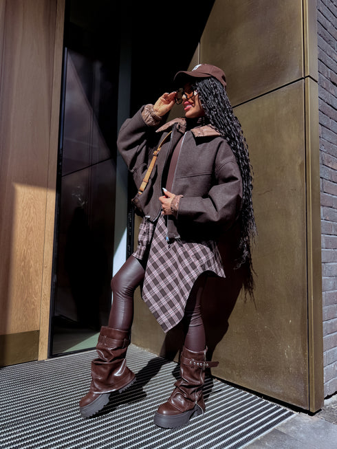 Jacket "ORDER 9085" - chocolate with cappuccino