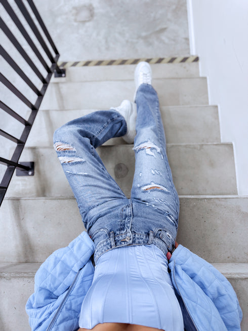 "STRONG DENIM HM8646-3" džinsai - MID BLUE
