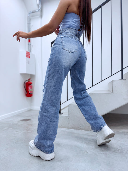 "STRONG DENIM HM8646-3" džinsai - MID BLUE