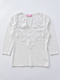 Top with lace neckline "LETTER MC2951" - WHITE