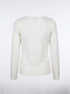 Top with lace neckline "LETTER MC2951" - WHITE