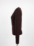 Top with lace neckline "LETTER MC2951" - CHOCO