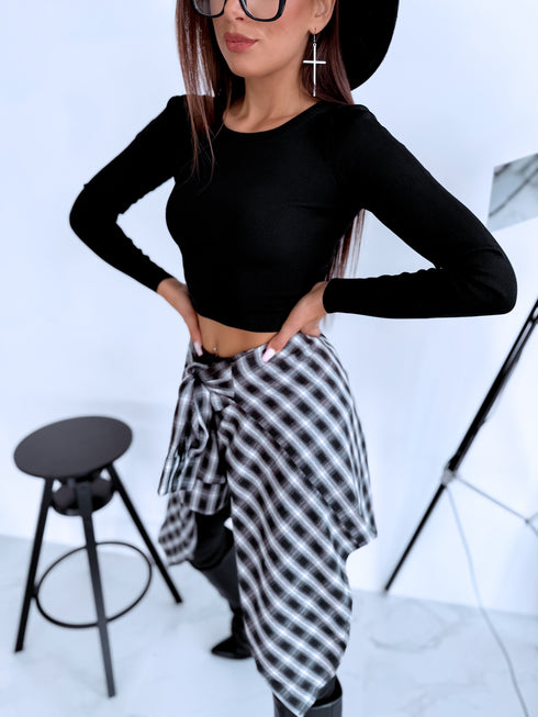 Knitted top "UNLIKELY ZS33" - BLACK