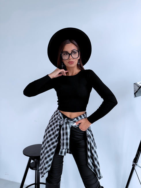 Knitted top "UNLIKELY ZS33" - BLACK