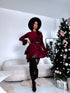 Kleita "BURGUNDY SPARKL STAR 7785" - BORDO PRE-ORDER