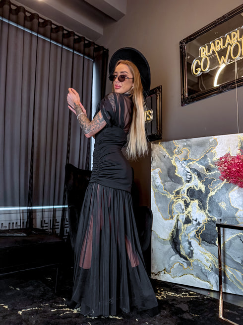 Dress "GERMANY" - LM08111 - BLACK