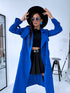 Lightweight autumn trench coat - bright blue