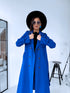 Lightweight autumn trench coat - bright blue