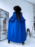 Lightweight autumn trench coat - bright blue