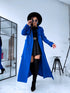 Lightweight autumn trench coat - bright blue