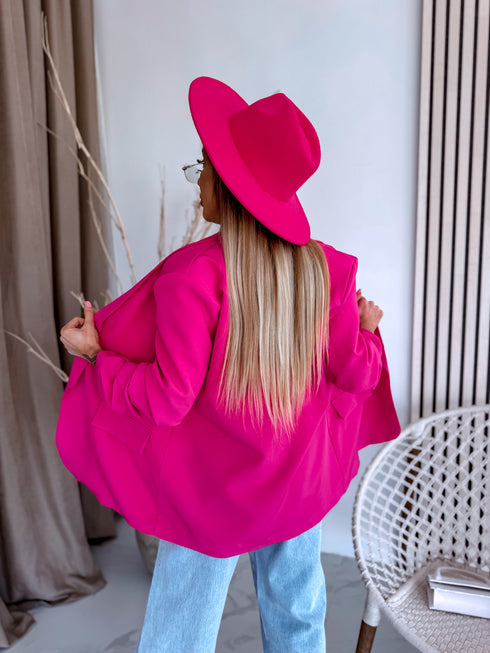 Raspberry Pink, ONE SIZE Blazer + White Top