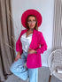 Raspberry Pink, ONE SIZE Blazer + White Top
